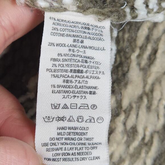 Free People Women Through the Storm Small Brown Knit Fair Isle Sweater Pullover - Picture 9 of 9